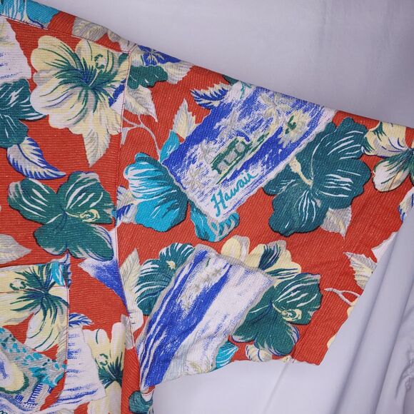 Tommy Bahama Hawaiian Shirt Mens XL Tropical Floral Postcard Silk - Picture 4 of 10